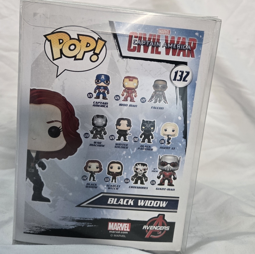 🕷️ Funko Pop! Black Widow #132 – Captain America: Civil War Series - Picture 3 of 4